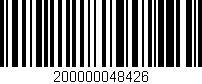 Código de barras (EAN, GTIN, SKU, ISBN): '200000048426'