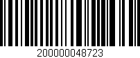 Código de barras (EAN, GTIN, SKU, ISBN): '200000048723'