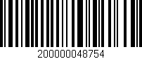 Código de barras (EAN, GTIN, SKU, ISBN): '200000048754'