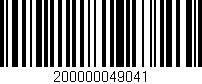Código de barras (EAN, GTIN, SKU, ISBN): '200000049041'