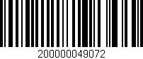 Código de barras (EAN, GTIN, SKU, ISBN): '200000049072'