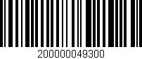 Código de barras (EAN, GTIN, SKU, ISBN): '200000049300'