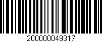 Código de barras (EAN, GTIN, SKU, ISBN): '200000049317'