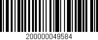 Código de barras (EAN, GTIN, SKU, ISBN): '200000049584'