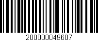 Código de barras (EAN, GTIN, SKU, ISBN): '200000049607'