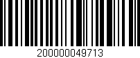 Código de barras (EAN, GTIN, SKU, ISBN): '200000049713'