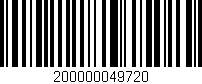 Código de barras (EAN, GTIN, SKU, ISBN): '200000049720'
