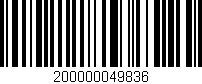Código de barras (EAN, GTIN, SKU, ISBN): '200000049836'