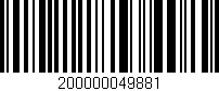 Código de barras (EAN, GTIN, SKU, ISBN): '200000049881'