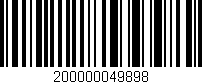Código de barras (EAN, GTIN, SKU, ISBN): '200000049898'