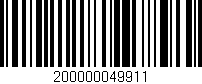 Código de barras (EAN, GTIN, SKU, ISBN): '200000049911'