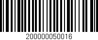 Código de barras (EAN, GTIN, SKU, ISBN): '200000050016'