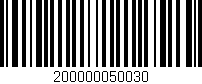 Código de barras (EAN, GTIN, SKU, ISBN): '200000050030'