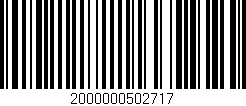 Código de barras (EAN, GTIN, SKU, ISBN): '2000000502717'