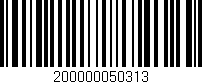 Código de barras (EAN, GTIN, SKU, ISBN): '200000050313'