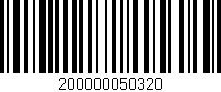 Código de barras (EAN, GTIN, SKU, ISBN): '200000050320'