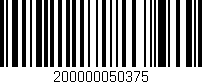 Código de barras (EAN, GTIN, SKU, ISBN): '200000050375'