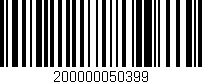 Código de barras (EAN, GTIN, SKU, ISBN): '200000050399'