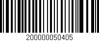 Código de barras (EAN, GTIN, SKU, ISBN): '200000050405'