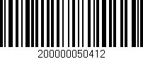 Código de barras (EAN, GTIN, SKU, ISBN): '200000050412'