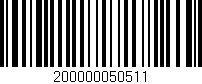 Código de barras (EAN, GTIN, SKU, ISBN): '200000050511'
