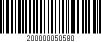 Código de barras (EAN, GTIN, SKU, ISBN): '200000050580'