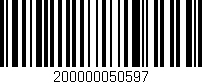 Código de barras (EAN, GTIN, SKU, ISBN): '200000050597'