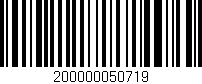 Código de barras (EAN, GTIN, SKU, ISBN): '200000050719'