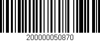 Código de barras (EAN, GTIN, SKU, ISBN): '200000050870'