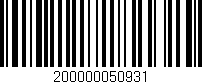 Código de barras (EAN, GTIN, SKU, ISBN): '200000050931'