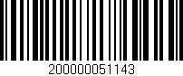 Código de barras (EAN, GTIN, SKU, ISBN): '200000051143'