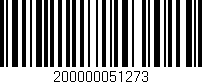 Código de barras (EAN, GTIN, SKU, ISBN): '200000051273'