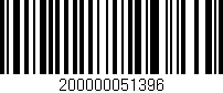 Código de barras (EAN, GTIN, SKU, ISBN): '200000051396'