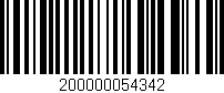 Código de barras (EAN, GTIN, SKU, ISBN): '200000054342'