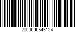 Código de barras (EAN, GTIN, SKU, ISBN): '2000000545134'