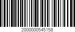 Código de barras (EAN, GTIN, SKU, ISBN): '2000000545158'