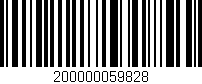 Código de barras (EAN, GTIN, SKU, ISBN): '200000059828'