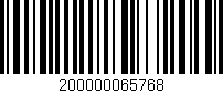 Código de barras (EAN, GTIN, SKU, ISBN): '200000065768'