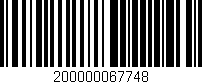 Código de barras (EAN, GTIN, SKU, ISBN): '200000067748'