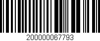 Código de barras (EAN, GTIN, SKU, ISBN): '200000067793'