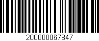 Código de barras (EAN, GTIN, SKU, ISBN): '200000067847'