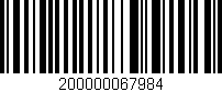 Código de barras (EAN, GTIN, SKU, ISBN): '200000067984'