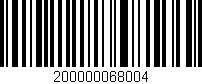 Código de barras (EAN, GTIN, SKU, ISBN): '200000068004'
