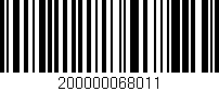 Código de barras (EAN, GTIN, SKU, ISBN): '200000068011'