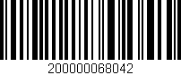 Código de barras (EAN, GTIN, SKU, ISBN): '200000068042'