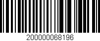 Código de barras (EAN, GTIN, SKU, ISBN): '200000068196'
