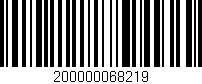 Código de barras (EAN, GTIN, SKU, ISBN): '200000068219'
