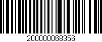Código de barras (EAN, GTIN, SKU, ISBN): '200000068356'