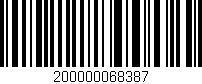 Código de barras (EAN, GTIN, SKU, ISBN): '200000068387'