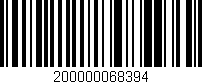 Código de barras (EAN, GTIN, SKU, ISBN): '200000068394'